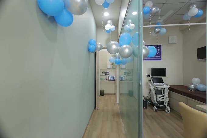 Internal corridor leading to the ultrasonography scan rooms